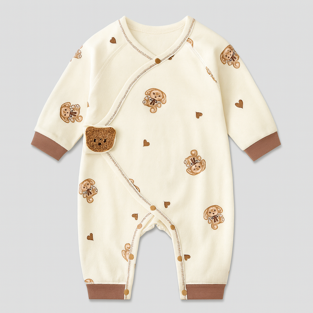 Bear Print Baby Footie Sleepsuit