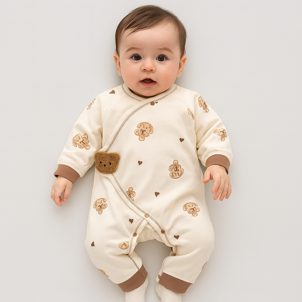 Bear Print Baby Footie Sleepsuit