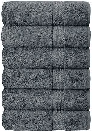 6-Piece Hotel & Spa 100% Cotton Bath Towel Set