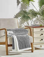 Corduroy Sherpa Reversible Throw Blanket, 50 × 60 in