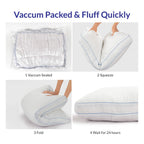 2-Pack: Royale Linens  Gusseted Pillows Soft Hotel Quality