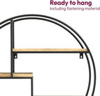 Industrial round wall shelf