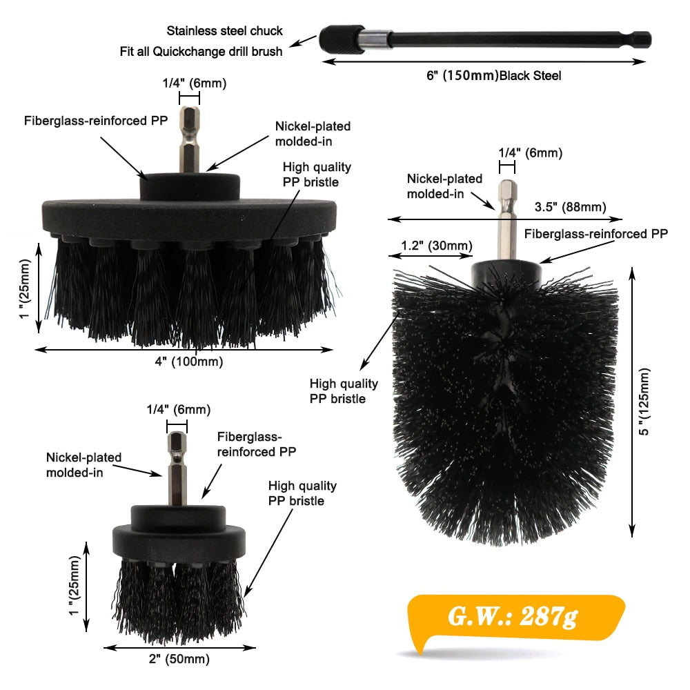 Drill Brush Pad Sponge Kit