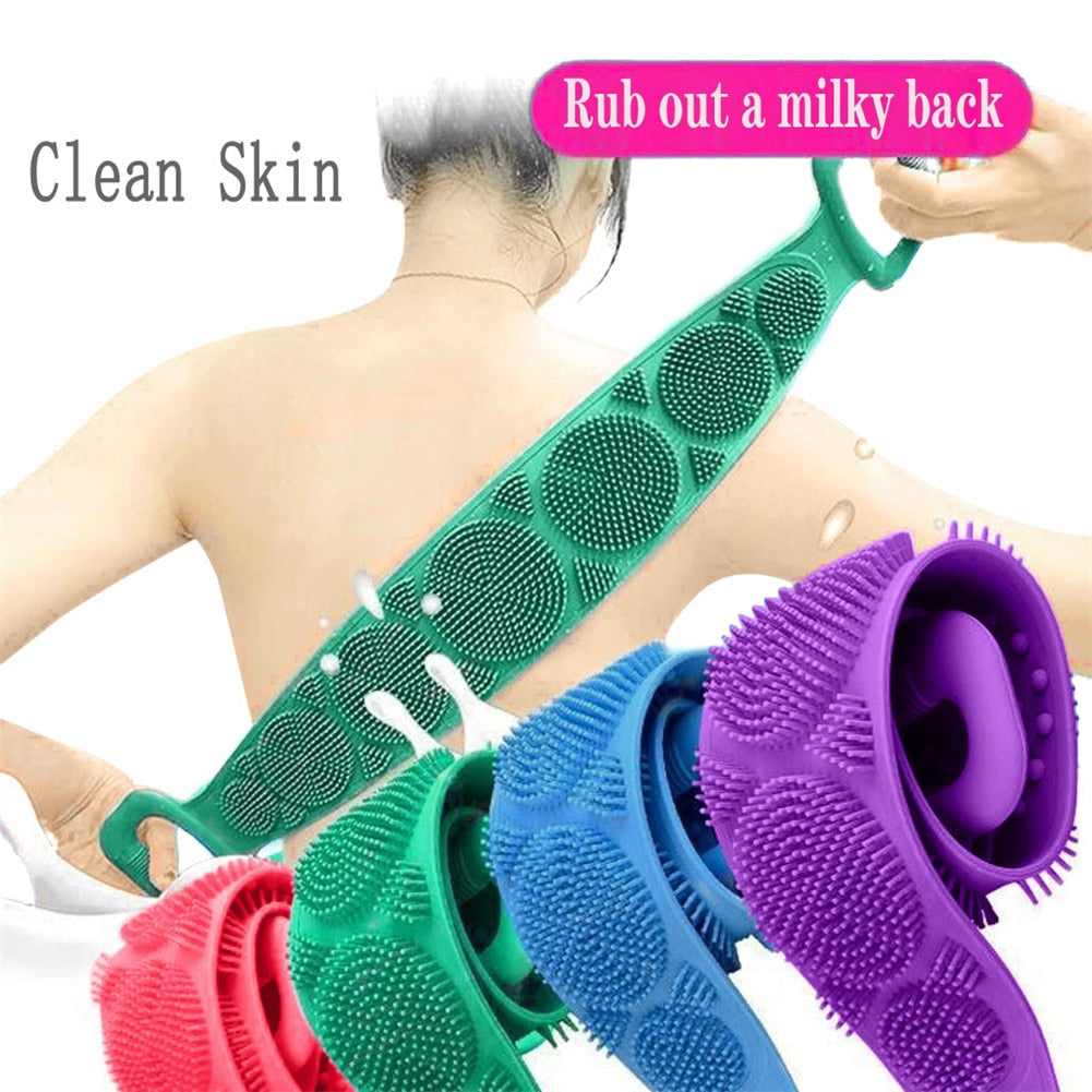 Long silicone bath brush