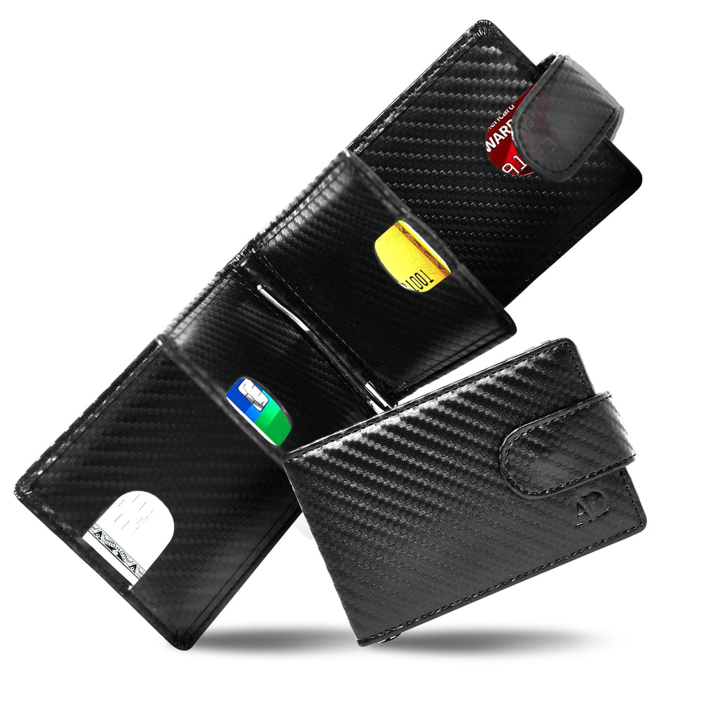 Leather Bifold Wallet – Removable Money Clip, Snap Closure