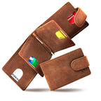 Leather Bifold Wallet – Removable Money Clip, Snap Closure
