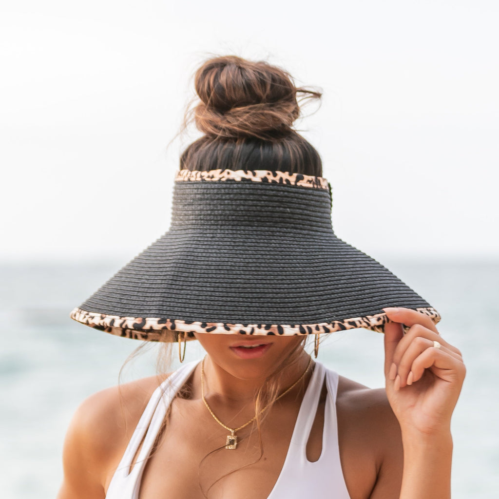Leopard Trim Foldable Bow Visors