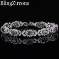 Crystal Flower Silver Plated Bracelet