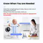 3MP Wireless Smart AI Home Security Camera – Two-Way Audio, Motion Detection, Night Vision