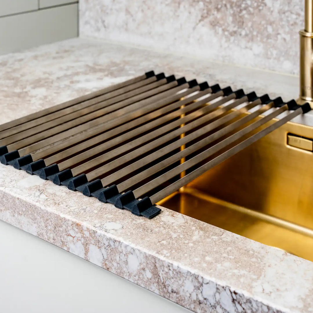Rolling Over-Sink Dish Drying Rack