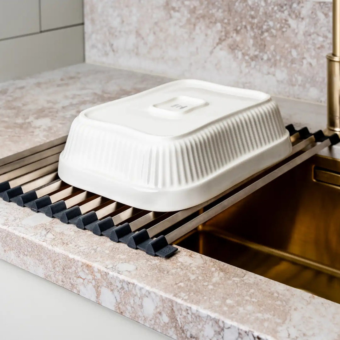 Rolling Over-Sink Dish Drying Rack