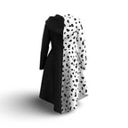 Halloween Costume Spotted Dress Cape Cosplay Outfit