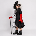 Halloween Costume Spotted Dress Cape Cosplay Outfit