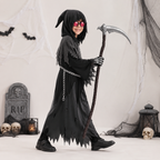 Halloween Costumes Grim Reaper Hooded Robe Set