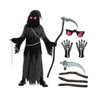 Halloween Costumes Grim Reaper Hooded Robe Set