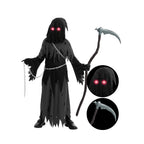 Halloween Costumes Grim Reaper Hooded Robe Set