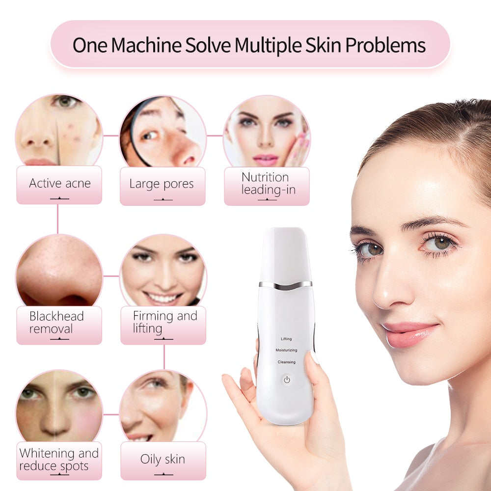 Ultrasonic Facial Skin Scrubber