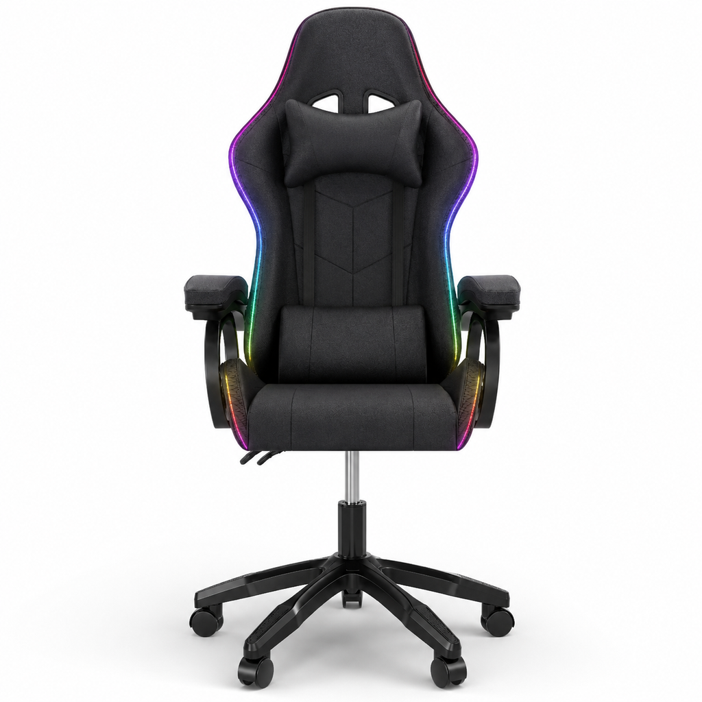 High Back Gaming Chair Rgb Recline Headrest Lumbar Support