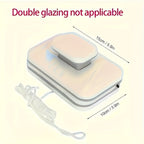 Double-sided magnetic window squeegee for double glazing