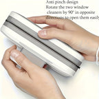 Double-sided magnetic window squeegee for double glazing