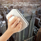 Double-sided magnetic window squeegee for double glazing