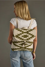 Cream & Olive Western Backpack