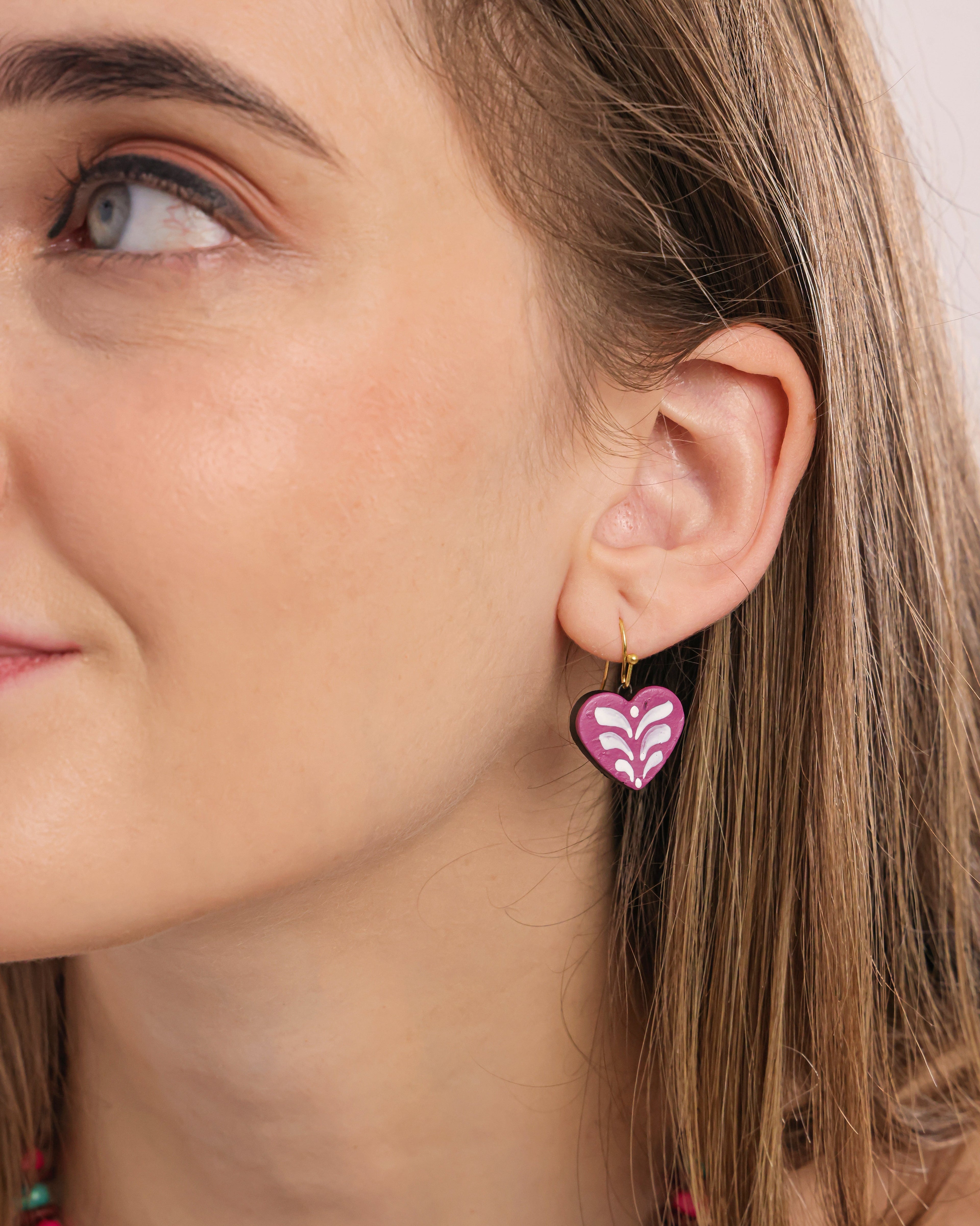 Valentine Wooden Beads And Terracotta Clay Jewelry Set