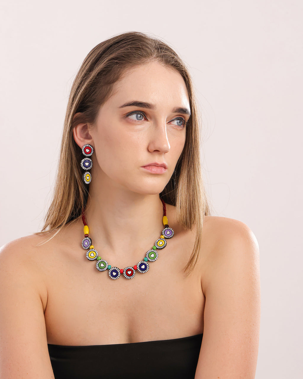 Handcrafted Terracotta Necklace & Statement Earrings | Timeless Earthy Elegance