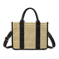Mericela Mixed Media Straw Tote