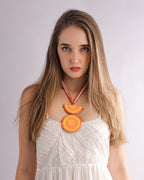 Mandarin Orange Terracotta Clay Jewelry Set