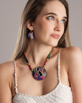 Beachy Boho Clay Necklace & Earrings Set