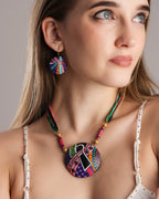 Beachy Boho Clay Necklace & Earrings Set