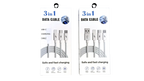 3-in-1 Braided USB Charging Cable | Lightning • Micro-USB • USB-C