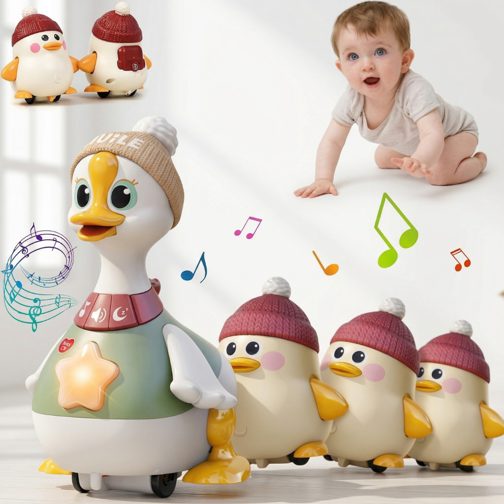 Interactive Duck Family Crawling Toy