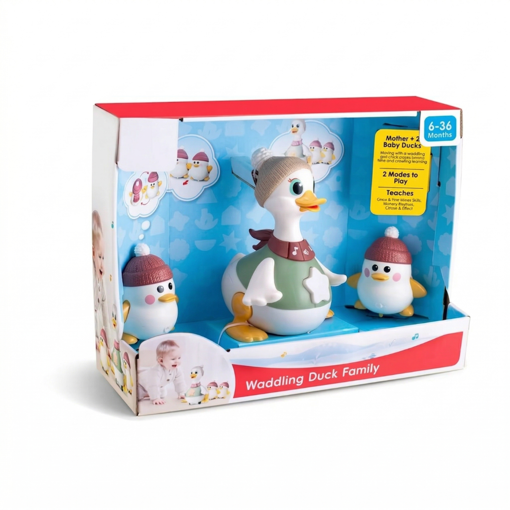 Interactive Duck Family Crawling Toy