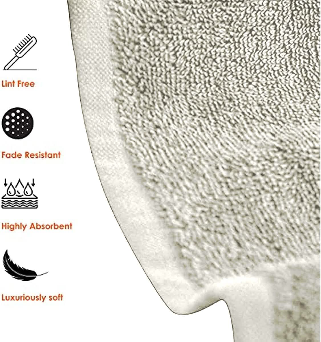 6-Piece Hotel & Spa 100% Cotton Bath Towel Set