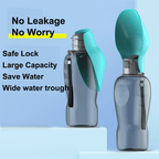 Travel Water Bottle For Dogs With Foldable Leak-proof Bowl, Large Capacity 27.05oz