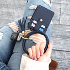 Key Ring ID Wallet Zip Bracelet
