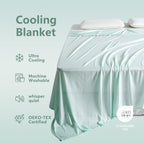 KASENTEX Summer Cooling Blanket, Silky Ultra Soft Breathable Bedding, Hypoallergenic All Season Lightweight Blankets