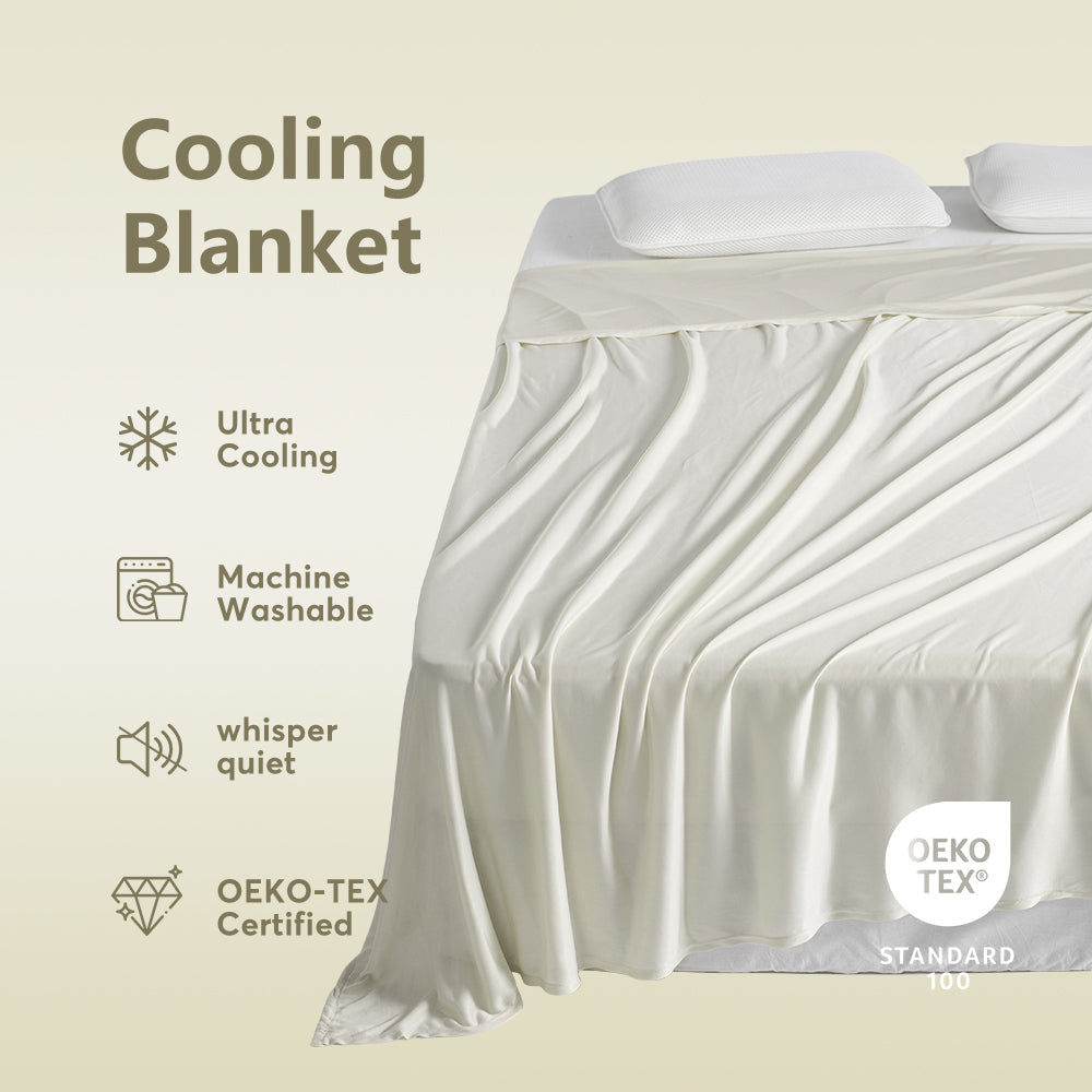 KASENTEX Summer Cooling Blanket, Silky Ultra Soft Breathable Bedding, Hypoallergenic All Season Lightweight Blankets
