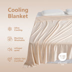 KASENTEX Summer Cooling Blanket, Silky Ultra Soft Breathable Bedding, Hypoallergenic All Season Lightweight Blankets