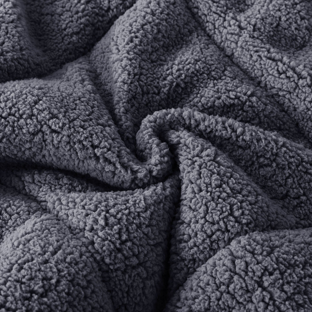Kasentex Ultra Soft All Season Reversible Plush Sherpa Lined Comforter, Twin, Queen, King