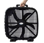 20-Inch 3-Speed Box Fan – Portable Bedroom Fan with Carry Handle, 5-Blade Powerful Airflow & Lightweight Design