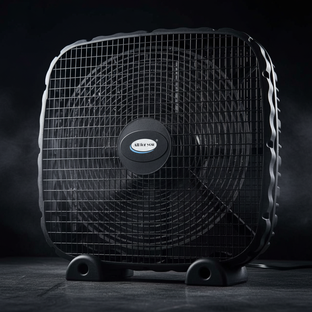 20-Inch 3-Speed Box Fan – Portable Bedroom Fan with Carry Handle, 5-Blade Powerful Airflow & Lightweight Design