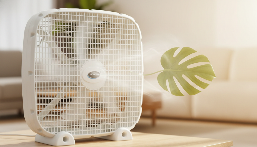 20-Inch 3-Speed Box Fan – Portable Bedroom Fan with Carry Handle, 5-Blade Powerful Airflow & Lightweight Design