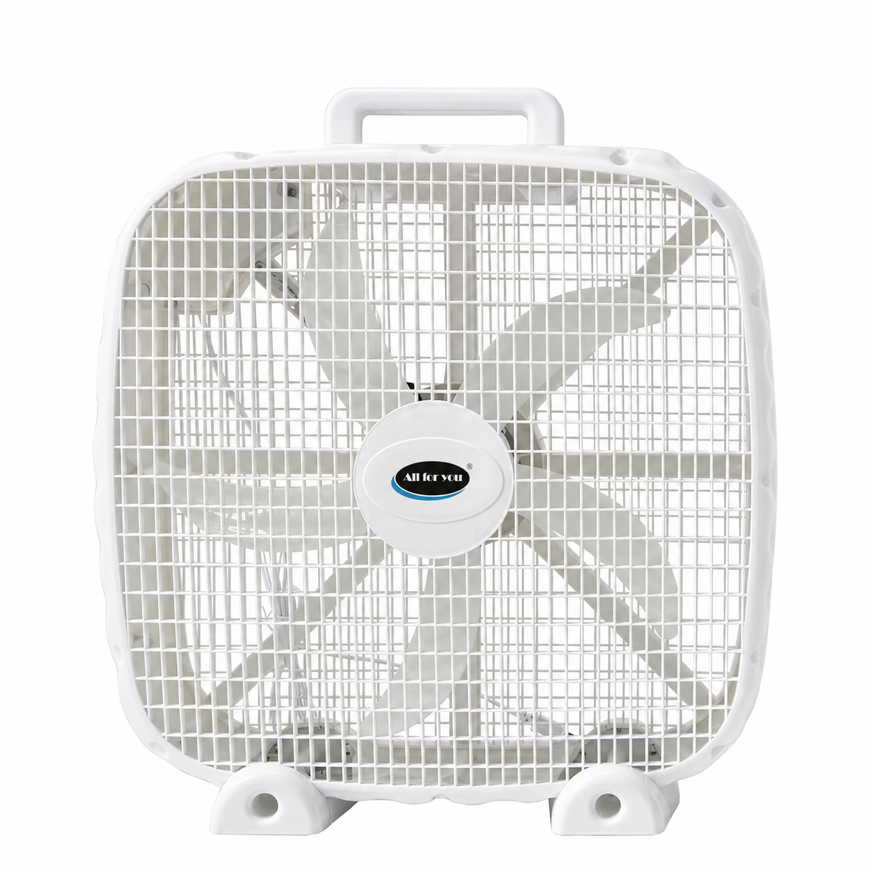 20-Inch 3-Speed Box Fan – Portable Bedroom Fan with Carry Handle, 5-Blade Powerful Airflow & Lightweight Design