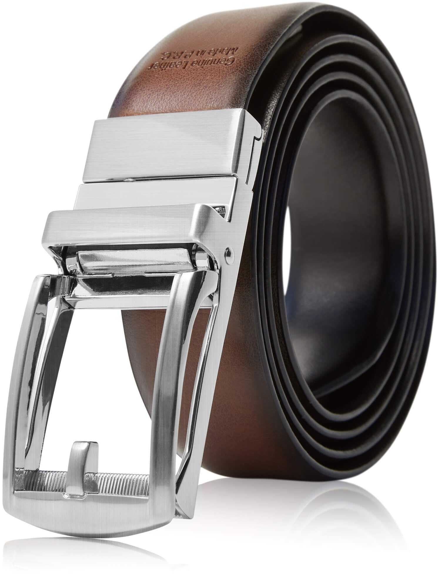 Leather Reversible 3-in-1 Belt – Two Colors, One Buckle