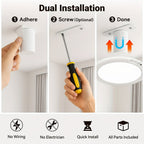Ceiling Light Motion Sensor Rechargeable LED Flush Mount Lamp
