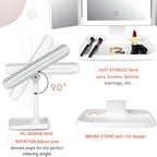Mirror LED Makeup Triple Lighting Magnification Foldable Design