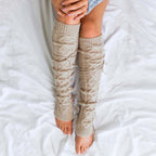 Long Cable-Knit Leg Warmer